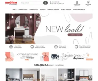 Mebline.pl(Nowoczesne i tanie meble w sklepie MEBLINE) Screenshot