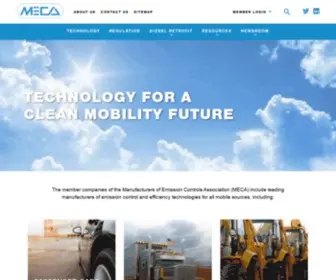 Meca.org(Manufacturers of Emission Controls Association) Screenshot