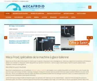 Mecafroid.fr(Machines à glace italienne et turbines à glace professionnelles) Screenshot