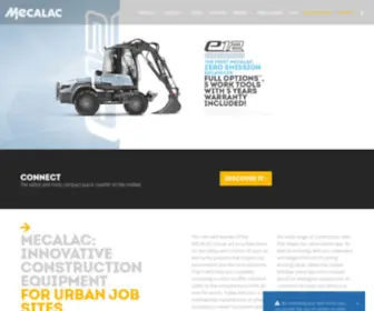 Mecalac.com(Excavators) Screenshot