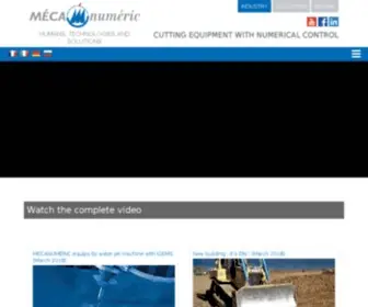 Mecanumeric.com(MECANUMERIC Waterjet & Laser CNC cutting machine) Screenshot