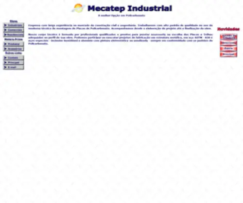 Mecatep.com.br(Mecatep Industrial) Screenshot