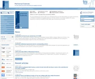 Mechanical-Sciences.net(Mechanical Sciences) Screenshot