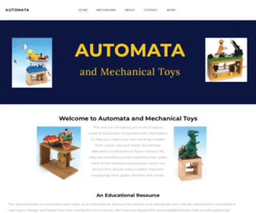 Mechanical-Toys.com(Automata, Automaton and Mechanical Toys) Screenshot