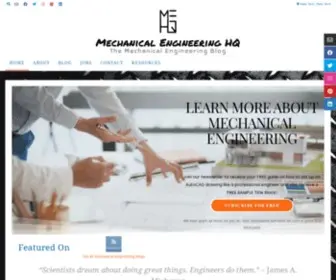 Mechanicalengineeringhq.com(Mechanical Engineering HQ) Screenshot