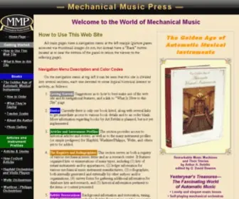 MechanicalmusicPress.com(Mechanical Music Press) Screenshot