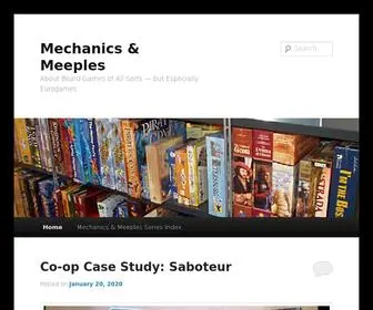 Mechanics-AND-Meeples.com(But Especially Eurogames) Screenshot