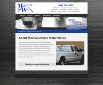 Mechanicsvillemetals.com(Aluminum, Brass, Copper, Steel, Stainless Steel) Screenshot