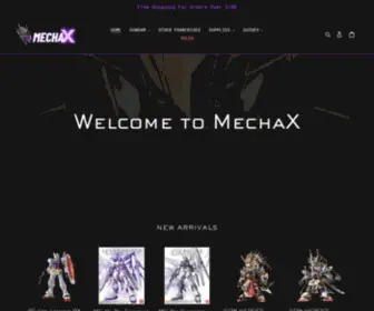 Mechax.us(Gunpla, Plastic Model Kits and Tools Online Store) Screenshot