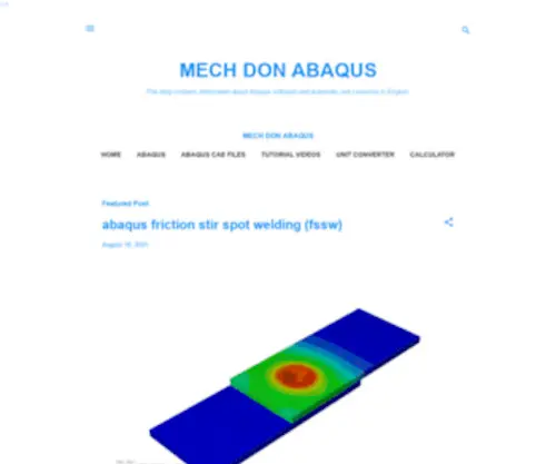 Mechdonabaqus.blogspot.com(MECH ABAQUS) Screenshot