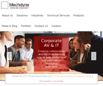 Mechdyne.com(Mechdyne Corporation) Screenshot