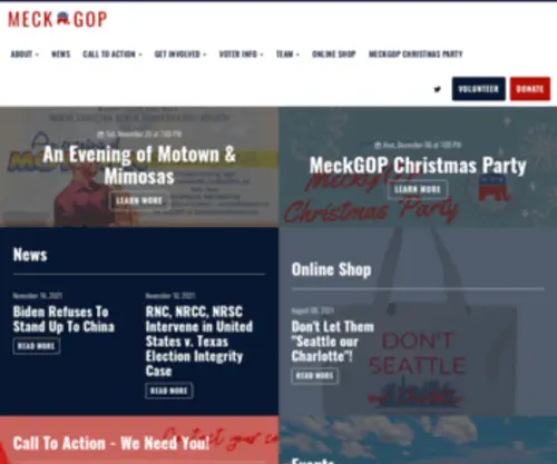 Meckgop.com(Mecklenburg County Republican Party) Screenshot