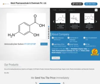 Meckpharmaceuticals.com(Meck Pharmaceuticals & Chemicals Pvt) Screenshot