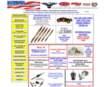 Mecoa.com(Model Engine Company Of America) Screenshot