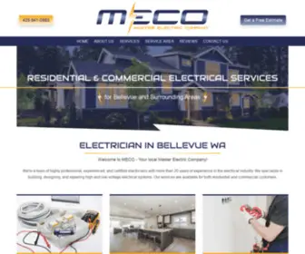 Mecomasterelectricco.com(Electrician Bellevue WA) Screenshot