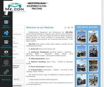 Meconqatar.com(ME.CON is specialized in heavy equipment rental business in Qatar) Screenshot