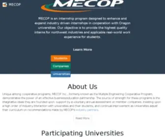 Mecopinc.org(Student Focused Internships Driven by Industry) Screenshot