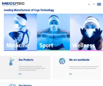 Mecotec.net(Manufacterer of freezing technology for medical and industrial sector) Screenshot