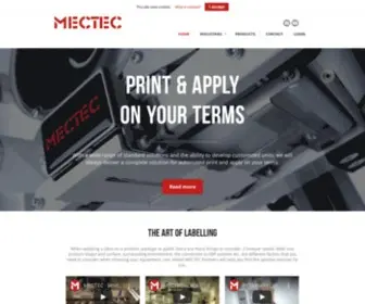 Mectec.com(Leader in automated print & apply labelling) Screenshot