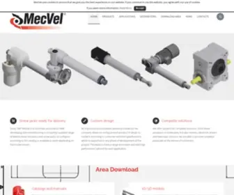 MecVel.com(Electric Linear Actuators and Screw Jacks) Screenshot