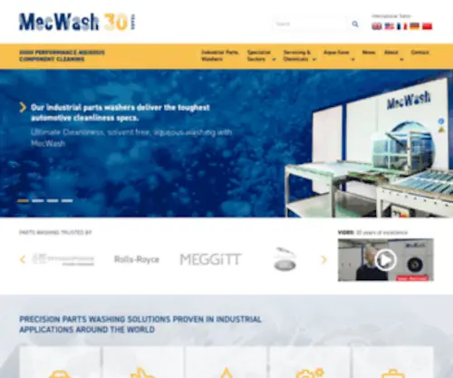 Mecwash.co.uk(Industrial Parts Washer Manufacturers) Screenshot