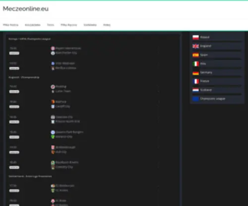 Meczeonline.eu(Mecze na żywo) Screenshot