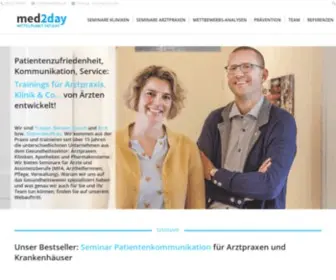 Med2Day.com(Patientenkommunikation & Co: Seminare für zufriedene Patienten in Arztpraxis & Klinik) Screenshot