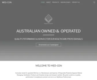 Medcon.com.au(Protective Apparel) Screenshot