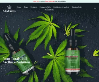 Medaims.com(Leader In Quality CBD Products) Screenshot