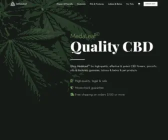 Medaleafrx.com(Quality CBD Products for Everyday Health & Wellness) Screenshot