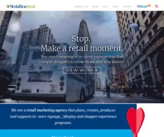 Medallionretail.com(Retail Marketing Agency for the Shopper Experience) Screenshot