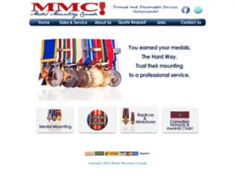 Medalmounting.ca(Military Medal Mounting Services provided Internationally) Screenshot