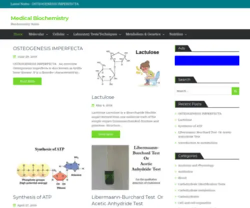 Medbiochemistry.com("Unlock the Secrets of Medical Biochemistry) Screenshot