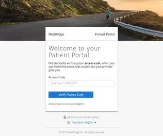 Medbridgego.com(Patient Portal) Screenshot