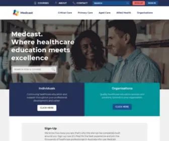 Medcast.com.au(Improving healthcare through education in Australia and around the world) Screenshot