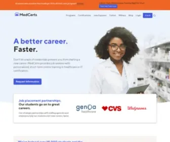 Medcerts.com(Online Healthcare & IT Career Training) Screenshot