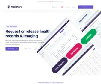 Medchart.ca(Medical Record Request and Release Platform) Screenshot