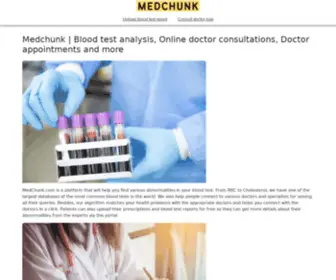 Medchunk.com(Blood test analysis) Screenshot