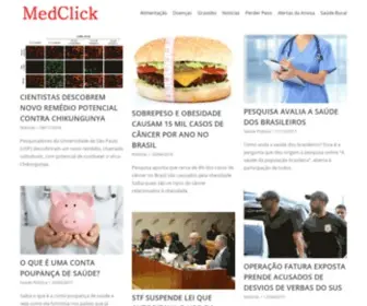 Medclick.com.br(Site de Notícias e Informações Sobre Saúde) Screenshot