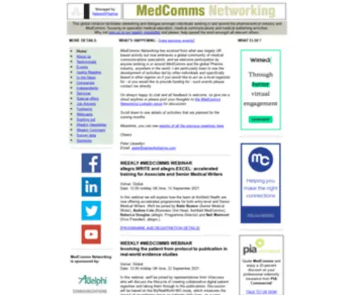 Medcommsnetworking.co.uk(MedComms Medical Communications Community) Screenshot