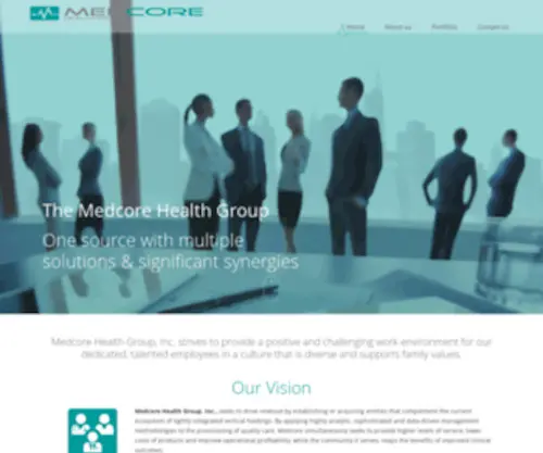 Medcorehealthgroup.com(The Medcore Health Group) Screenshot