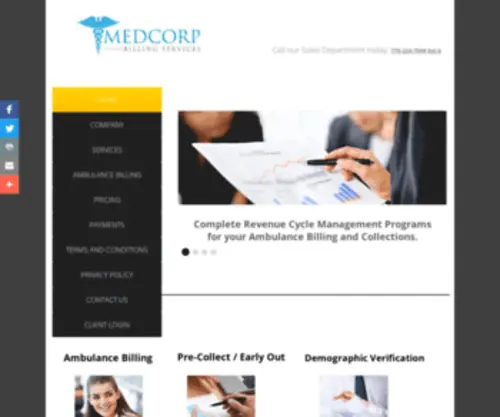 Medcorpbillingservices.com(MedCorp Billing Services) Screenshot