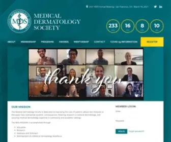 Meddermsociety.org(The Medical Dermatology Society) Screenshot