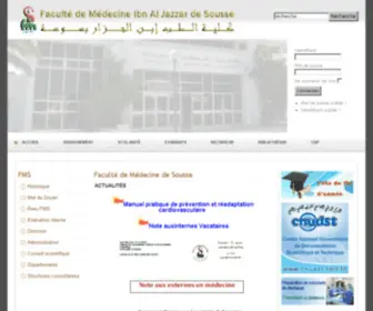 Medecinesousse.org(Site officiel de la Faculté de Médecine de Sousse Tunisie) Screenshot