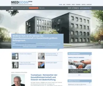 Medecon.ruhr(Netzwerk der Gesundheitswirtschaft an der Ruhr) Screenshot