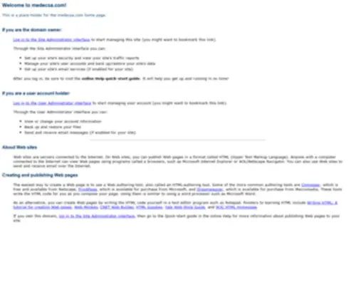 Medecsa.com(DefaultHomePage) Screenshot