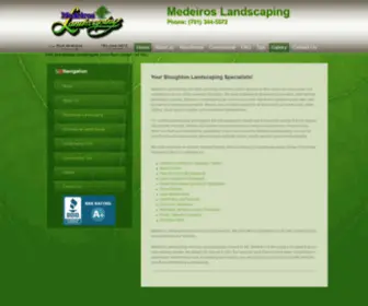 Medeiroslandscaping.com(Stoughton Landscaping) Screenshot