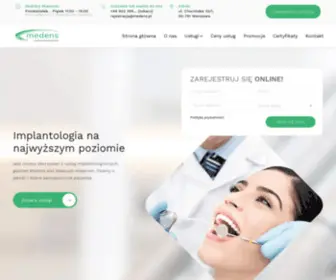 Medens.pl(Klinika stomatologiczna Warszawa) Screenshot