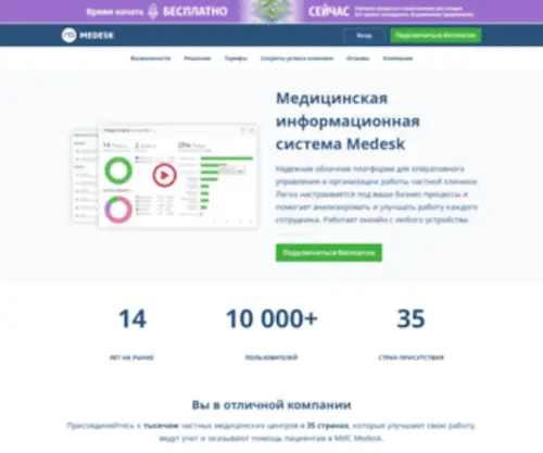 Medesk.ru(Медицинская информационная система (МИС)) Screenshot
