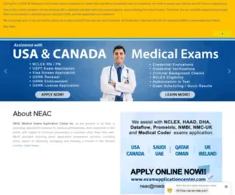 Medexamcenter.com(NEAC Medical Exams Application Center) Screenshot